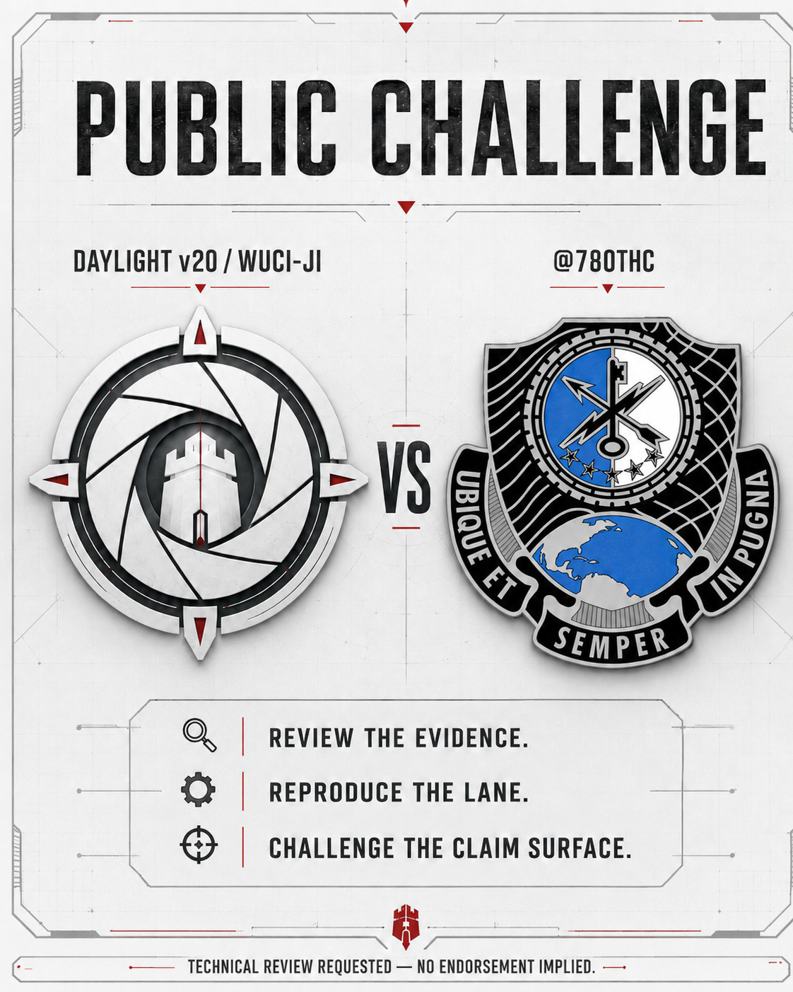 Daylight v20 public technical review challenge poster